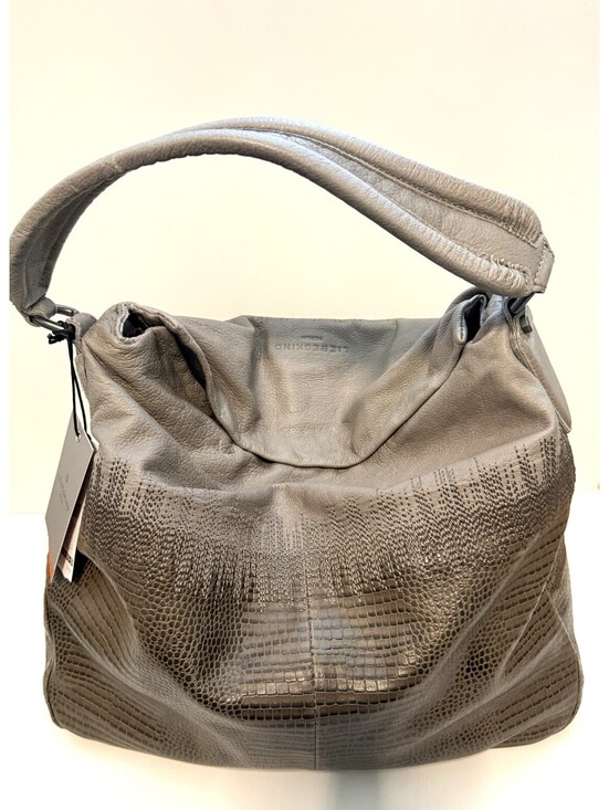 Liebeskind Handbags - Liebeskind Berlin Leather Hobo Shoulder Bag Taupe Lizard Embossed NWT Dust Bag